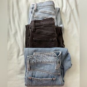 Bundle of 3 mom jeans US 2/4